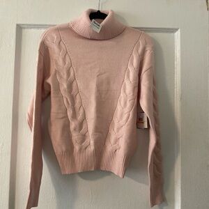 NWT pink turtleneck